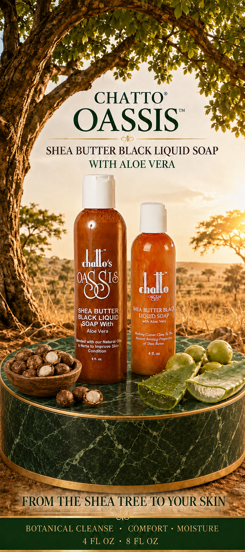 Chatto® Shea Butter Black Liquid Soap with Aloe Vera, 8 FL OZ collection