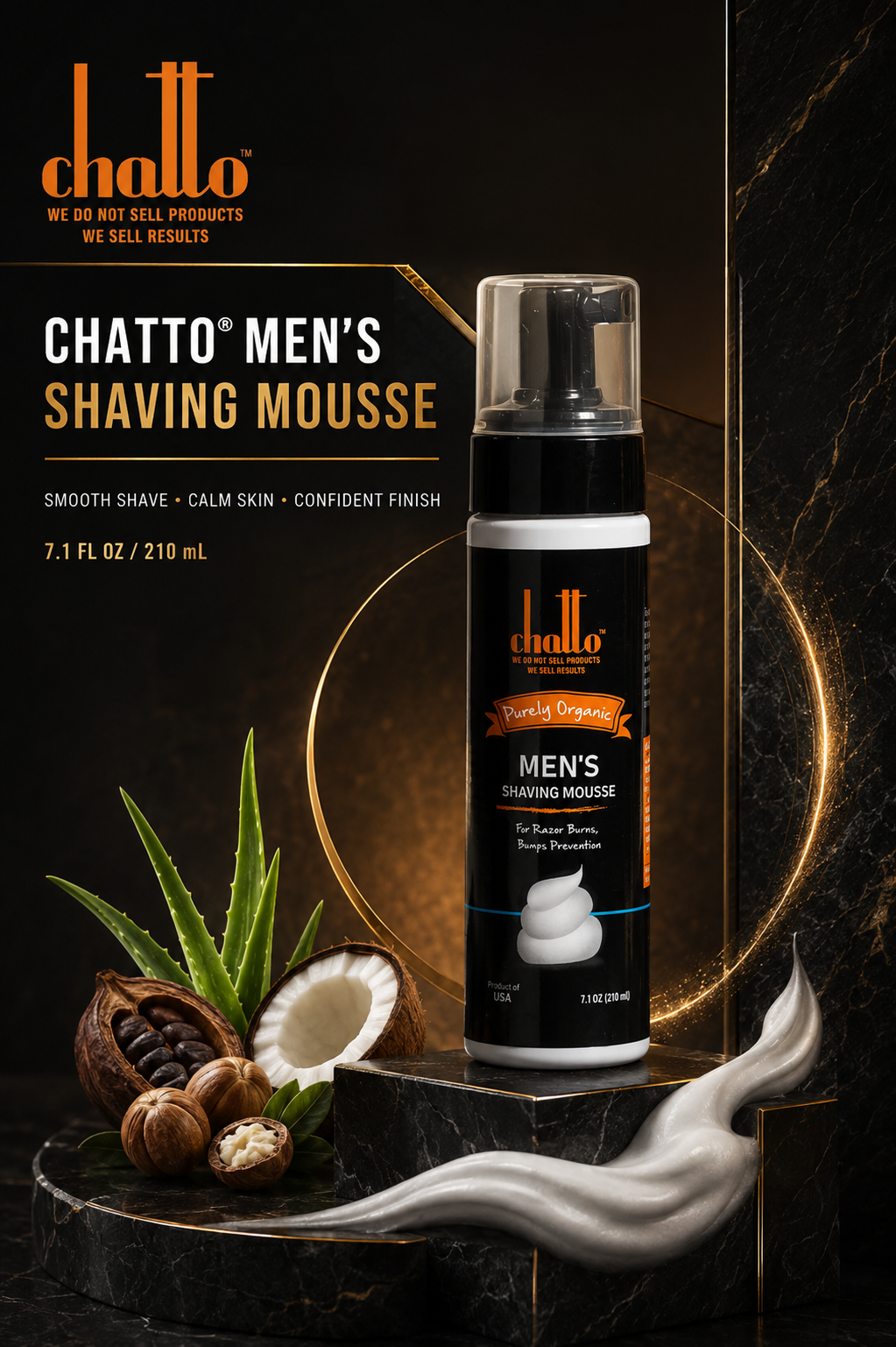Chatto® Men's Shaving Mousse, view 5