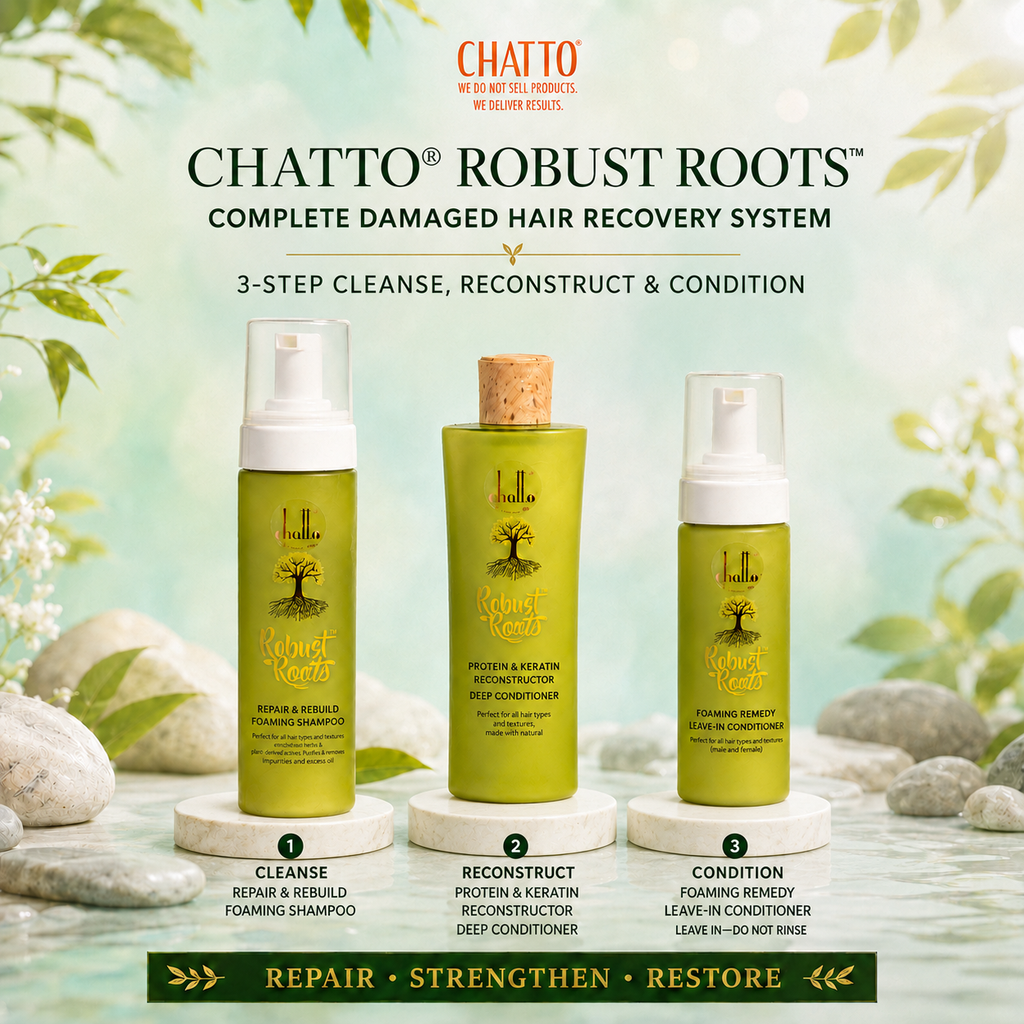 CHATTO® Robust Roots™ Complete Damaged Hair Recovery System 3-Step Cleanse, Reconstruct, Condition, view 4