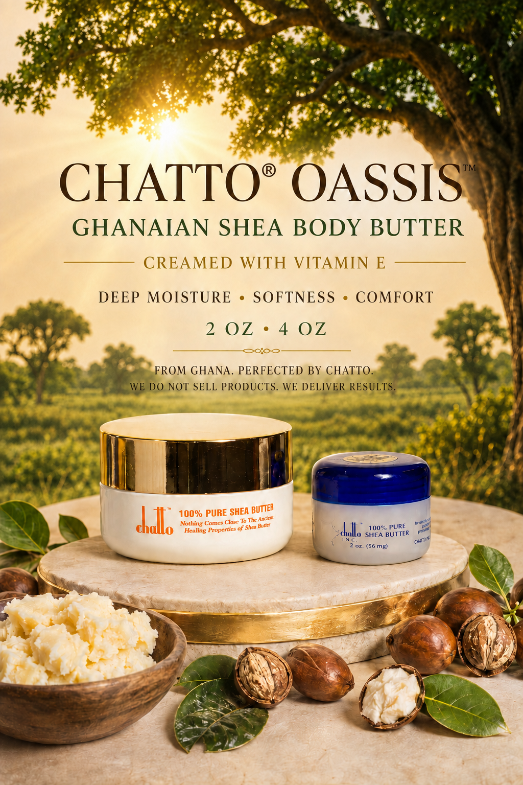 CHATTO® OASSIS™ Creamy Ghanaian Shea Body Butter with Vitamin E 4 OZ, view 4