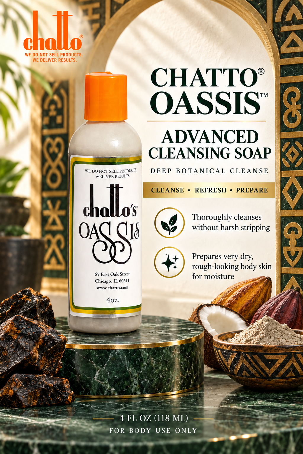 Chatto® Oassis Advanced Skin Cleansing Soap for All Skin Types, view 2