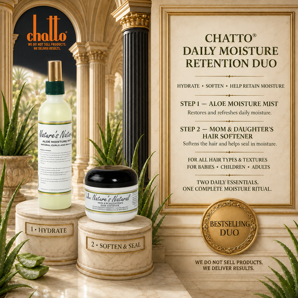 CHATTO® NATURE'S NATURAL Daily Moisture Retention Duo HYDRATE • SOFTEN • HELP RETAIN MOISTURE