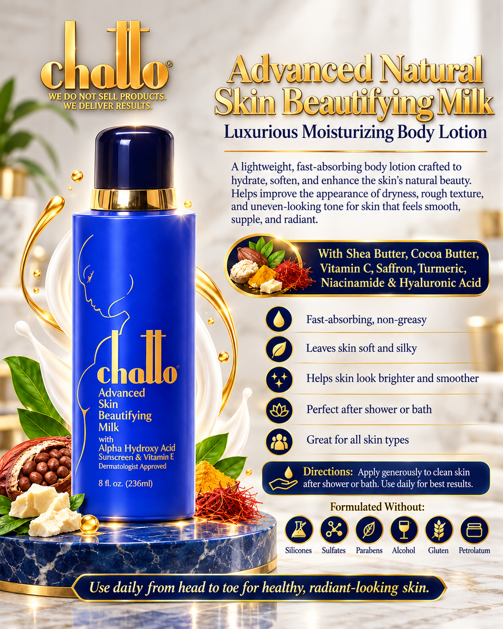 Chatto® Advanced Natural Skin Beautifying Milk, view 4