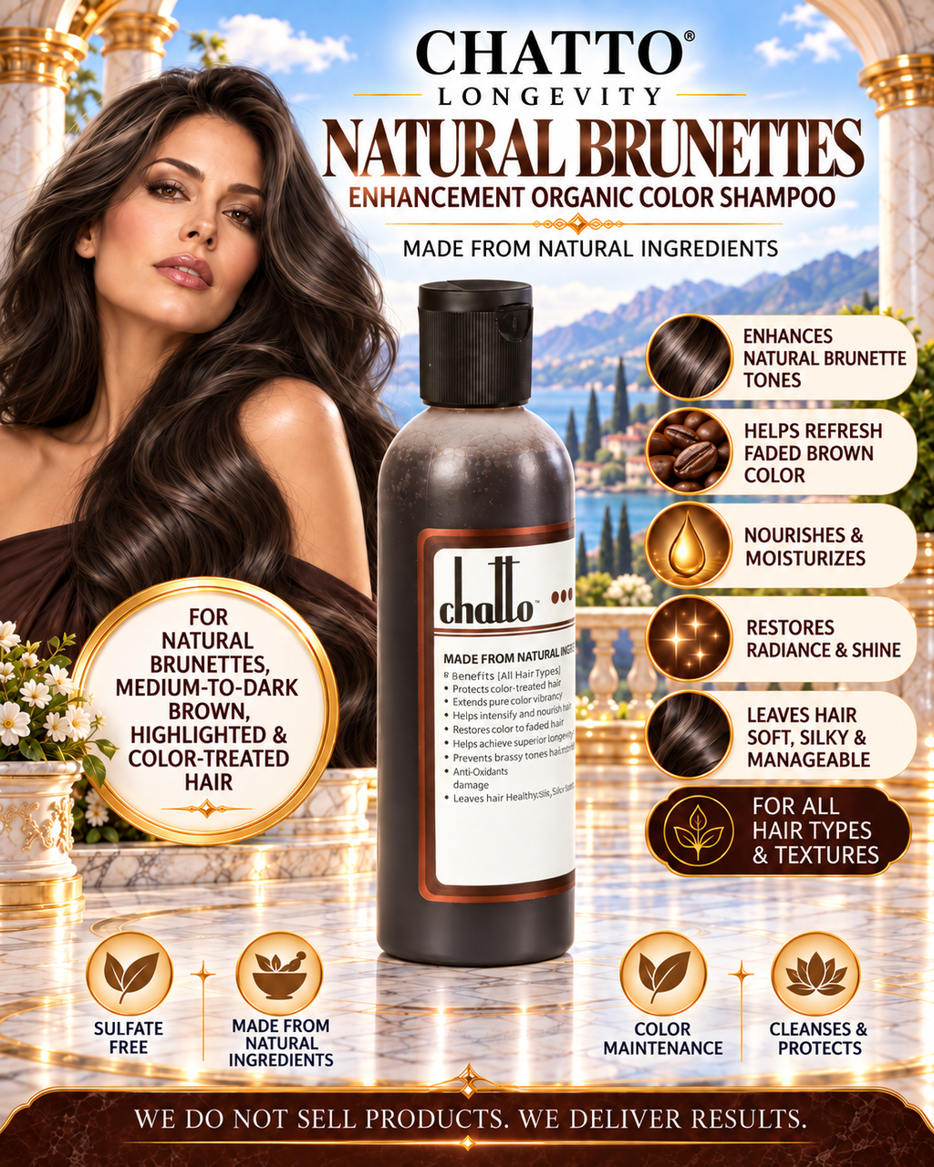 Longevity Coffee Brown Enhancement Organic Color Shampoo