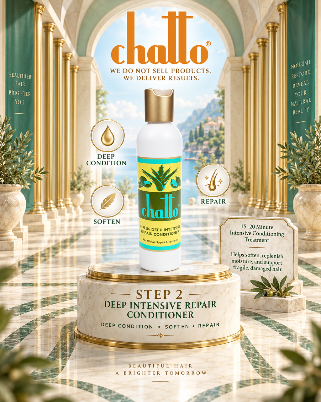 CHATTO® Complete Hair Growth & Repair System, CHATTO® Hair Loss Repair & Rebuild Leave-In Conditioner, view 3
