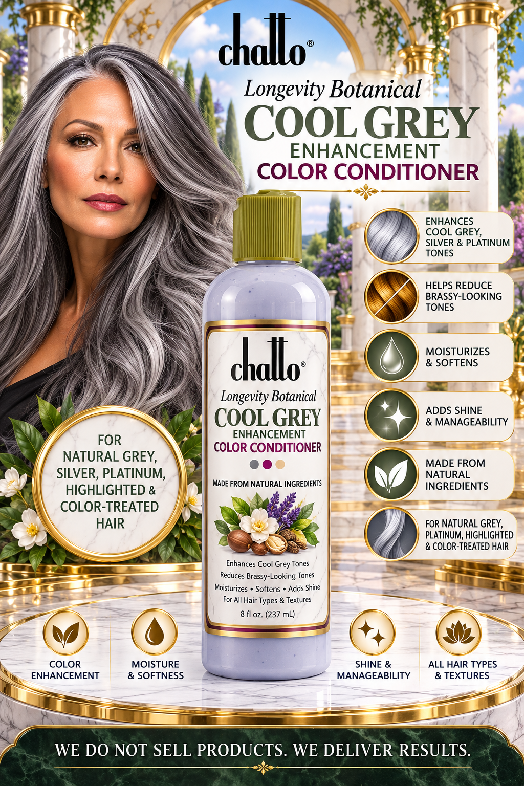 CHATTO® Longevity Coffee Brown Enhancement Organic Color Shampoo, view 3