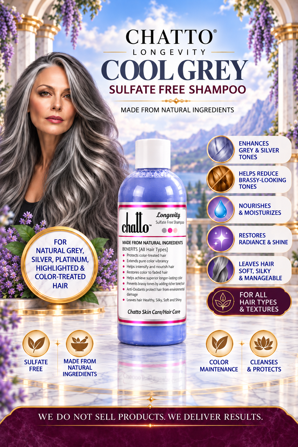 CHATTO® Longevity Cool Grey Sulfate Free Shampoo