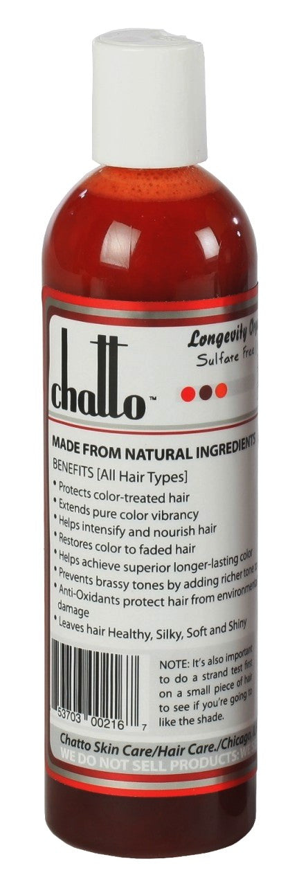 CHATTO® Longevity Auburn Red Enhancement Organic Color Shampoo, view 2