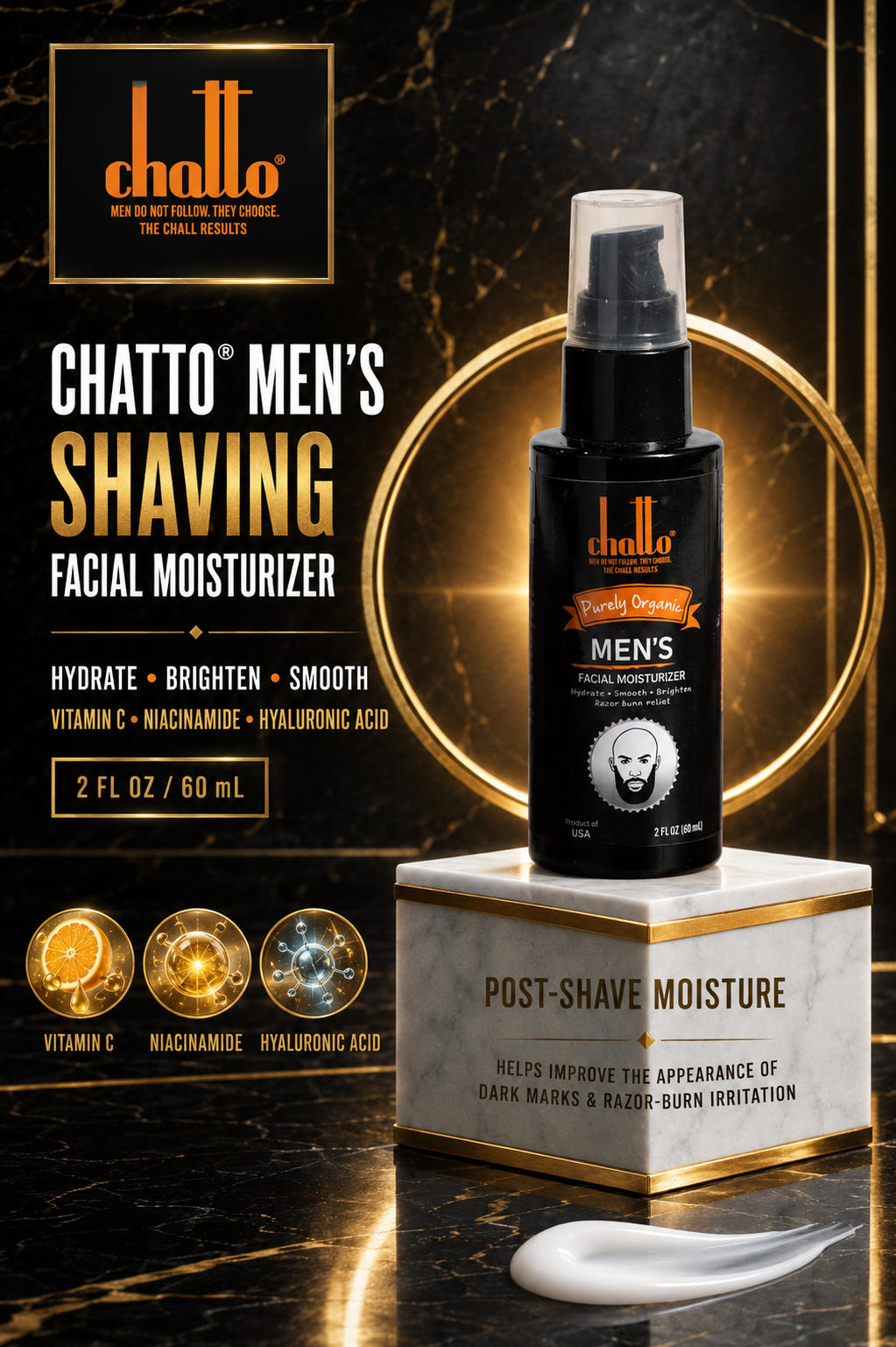 Chatto® Men's Shaving Facial Moisturizer, view 3