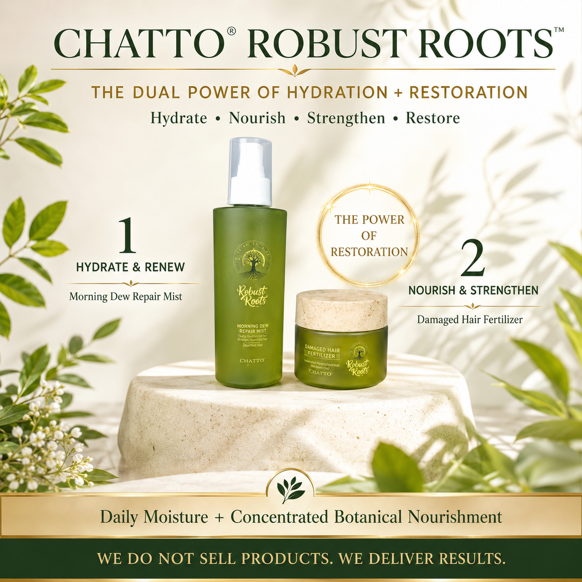 Chatto® Robust Roots for Damaged Hair Repair System Treatment Daily Maintenance Kit Set 1, view 2