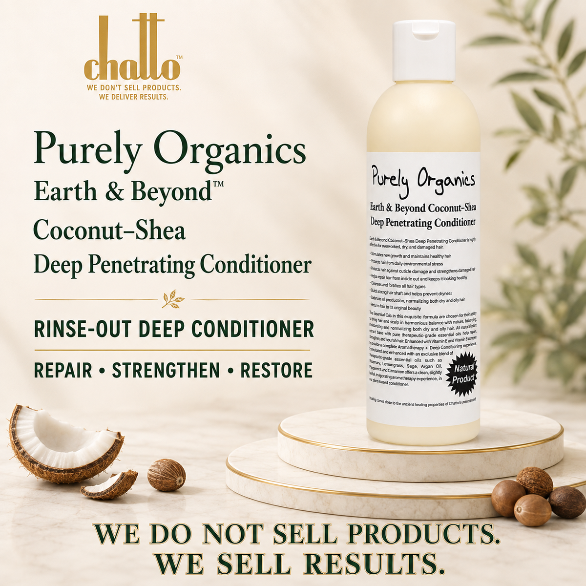 Chatto® Earth & Beyond Coconut–Shea Deep Penetrating Conditioner, view 2