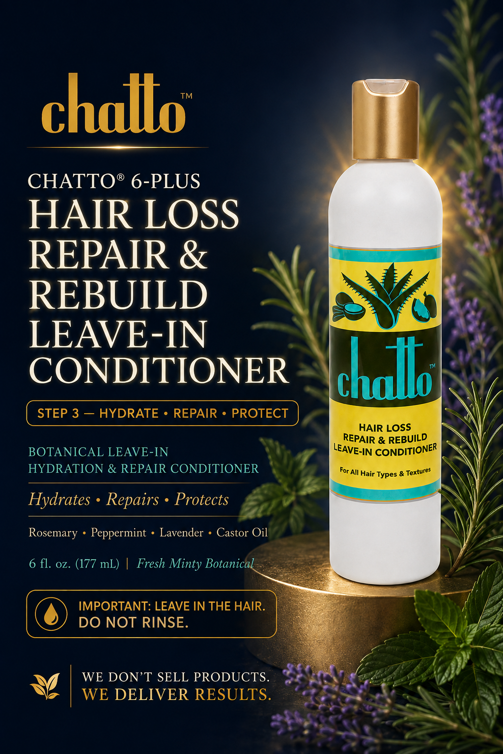 Chatto® Hair Loss Repair And Rebuild Leave --In Conditioner, view 3