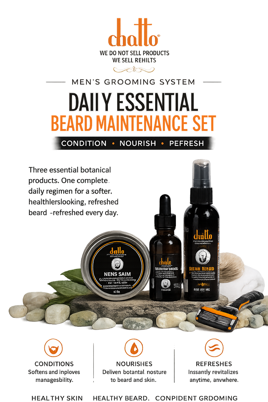 Chatto® Men's Beard Shaving Hemp Seed Oil, view 2