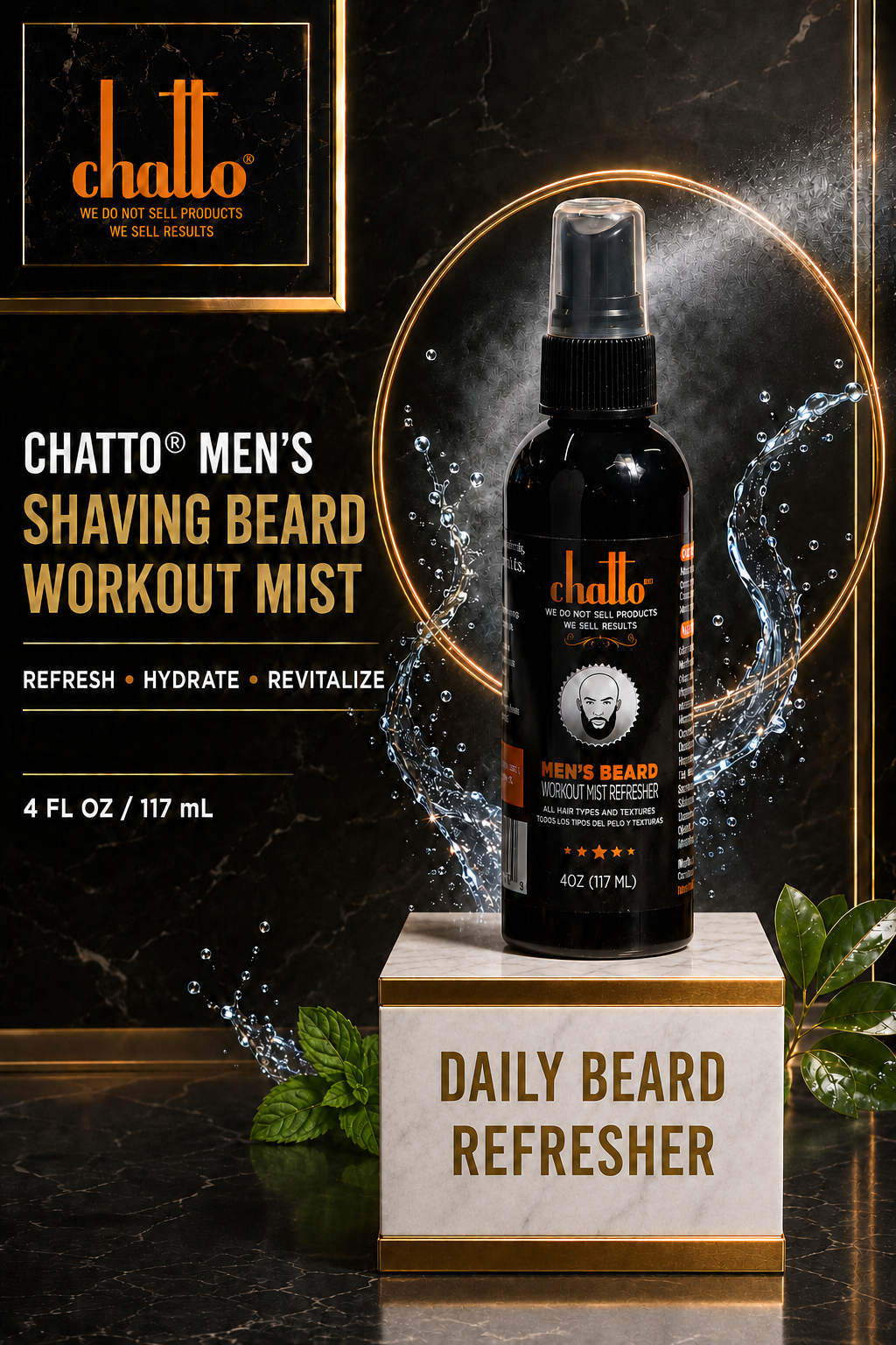Chatto® Men's Shaving Beard Workout Mist