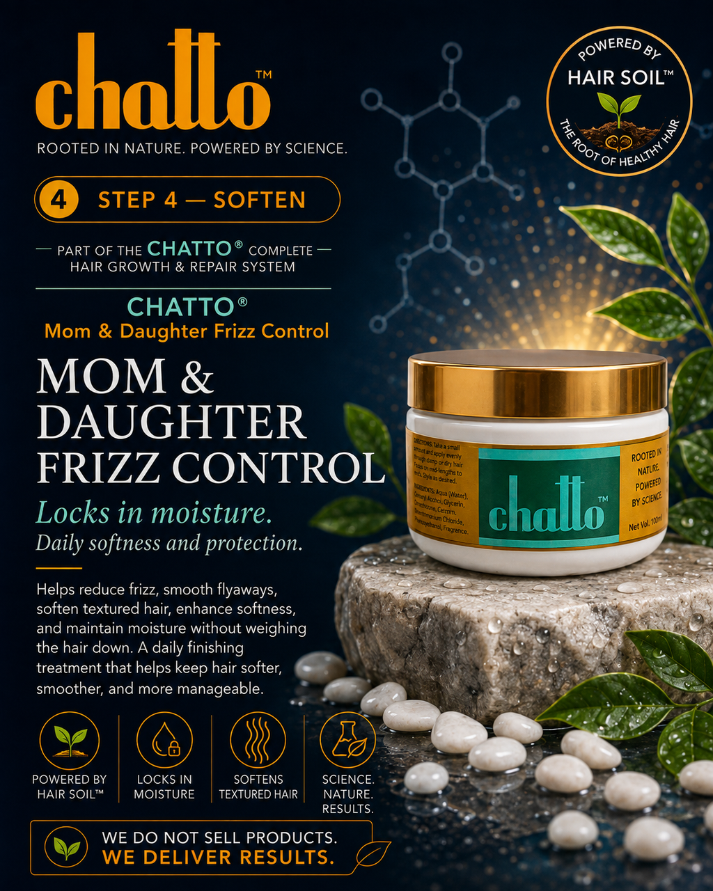 CHATTO® Mom & Daughter™ Gold Cream Frizz Control 2OZ