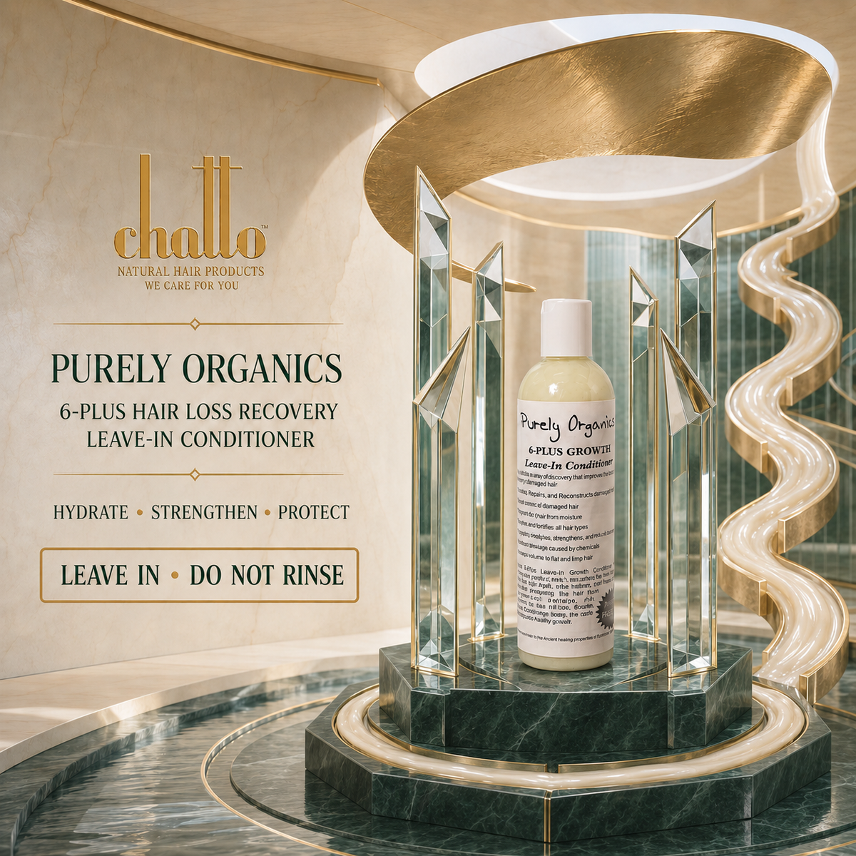 CHATTO®UNI-LOCS DAMAGED CONTROL, Purely Organics 6-Plus Growth Leave-In Conditioner