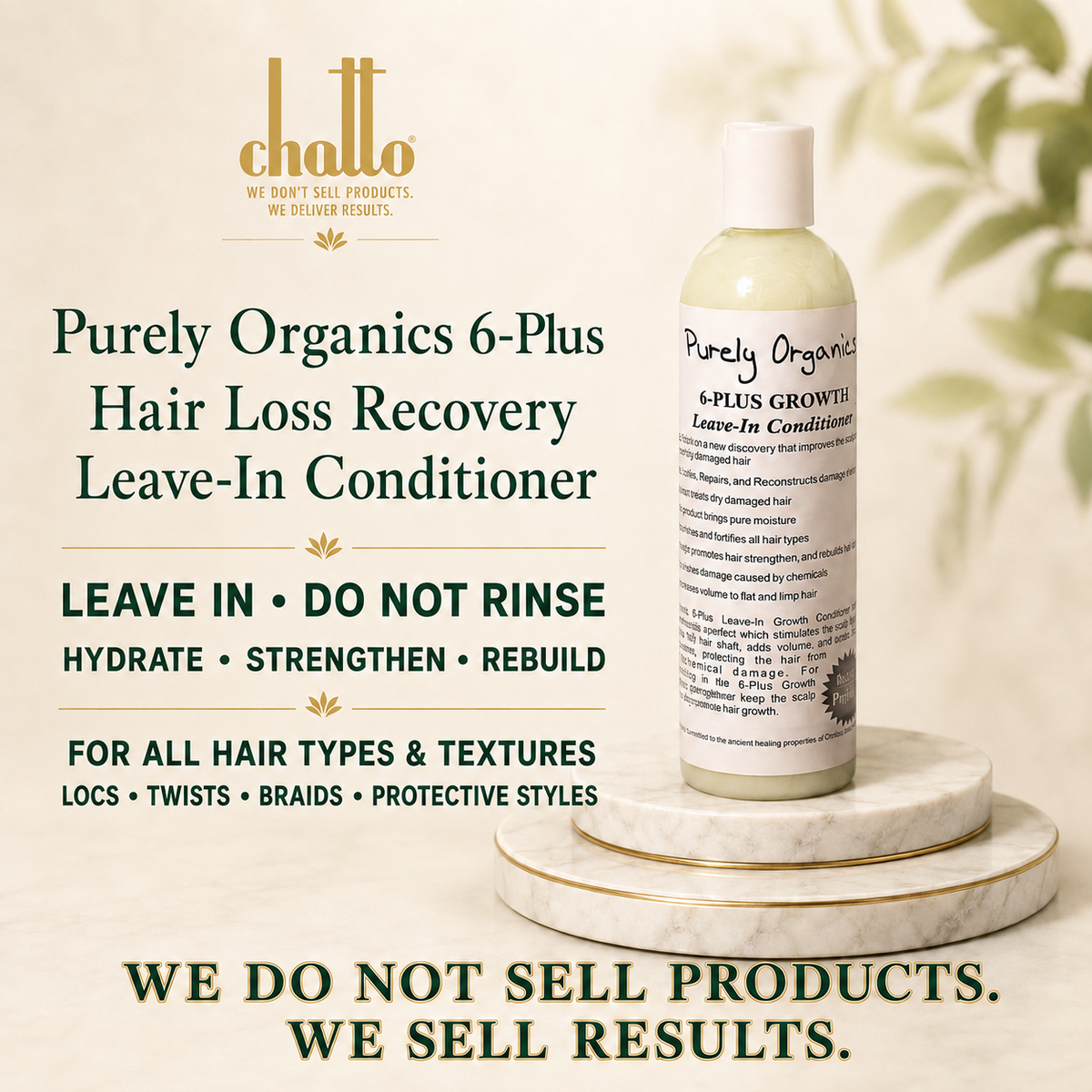 Chatto® Purely Organics 6-Plus Hair Loss Recovery Leave-In Conditioner, view 2
