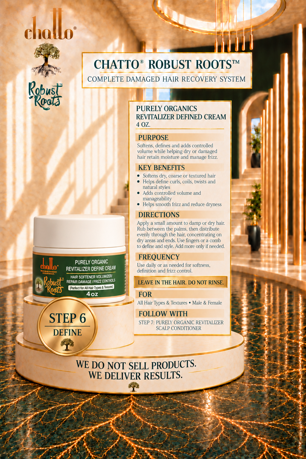 Chatto® Robust Roots Purely Organics Revitalizer Defined Cream