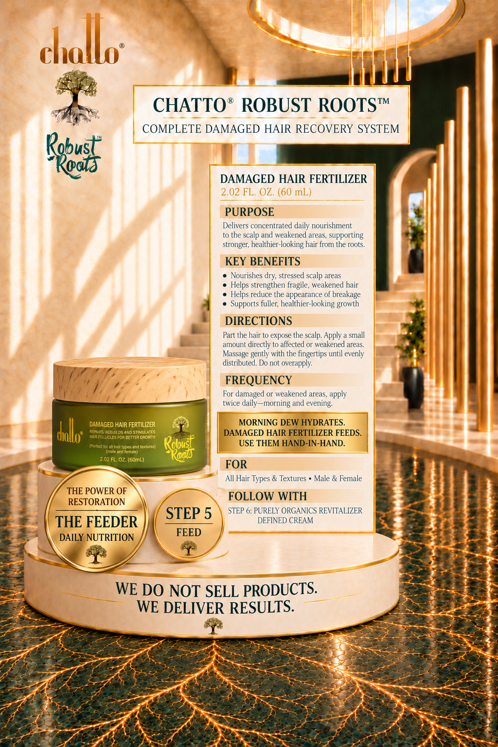 Chatto® Robust Roots Damaged Hair Fertilizer ( THE POWER OF RESTORATION )