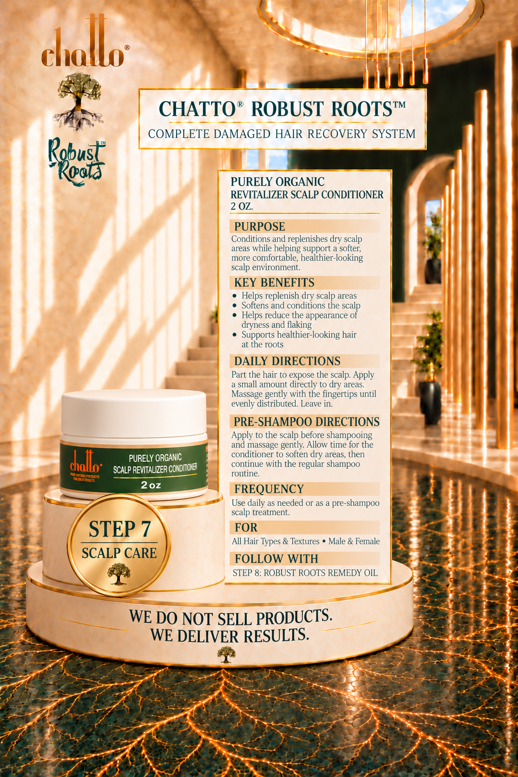 Chatto® Robust Roots TM Purely Organic Revitalizer Scalp Conditioner 2oz