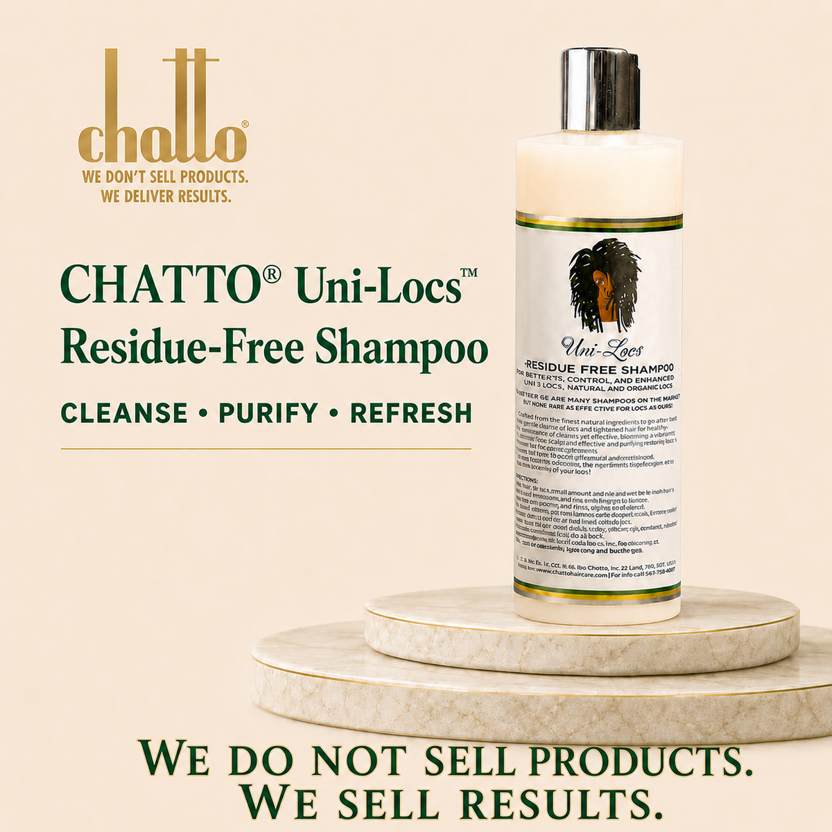 CHATTO® Uni-Locs™ Residue-Free Shampoo Cleanse • Purify • Refresh, view 2