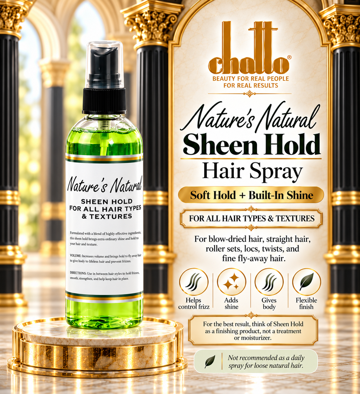 Chatto® Nature's Natural Sheen Hold Hair Spray