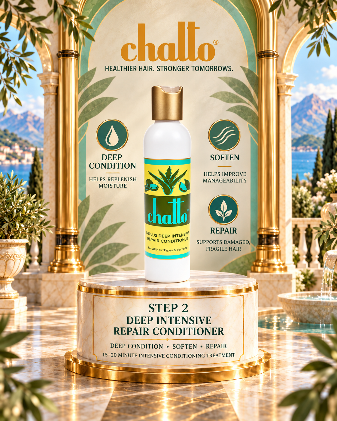 CHATTO® Complete Hair Growth & Repair System CHATTO® 6-Plus Deep Intensive Repair Conditioner, view 4